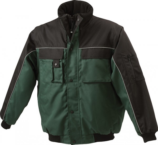 Workwear Jacket JN810, dark-green/black