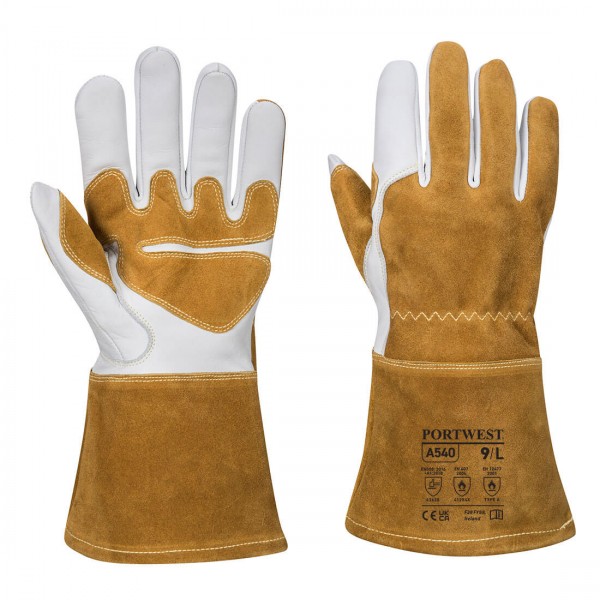 Ultra Schweisserschutz-Handschuh Mit Stulpe, A540, Braun