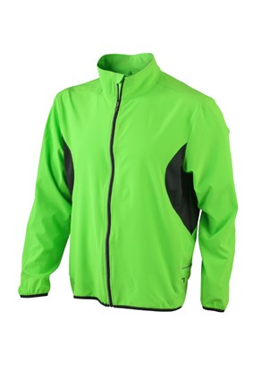 Men's Running Jacket, Jacken, fluo-green/black