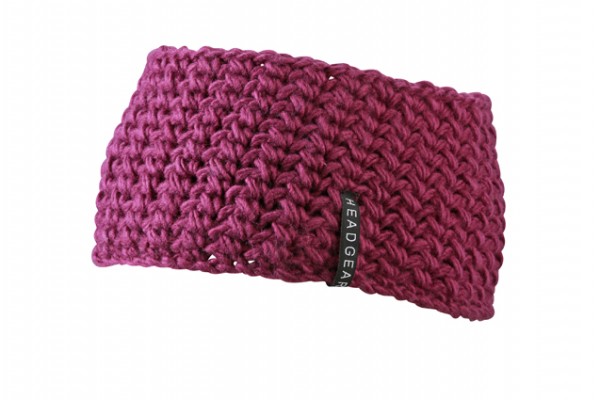 Crocheted Headband, Mützen/Beanies, purple, one size