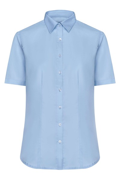 Ladies&#039; Shirt Shortsleeve Micro-Twill JN683, light-blue