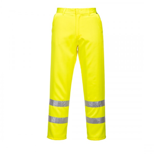 Warnschutzhose aus Polyester-Baumwolle , E041, Gelb