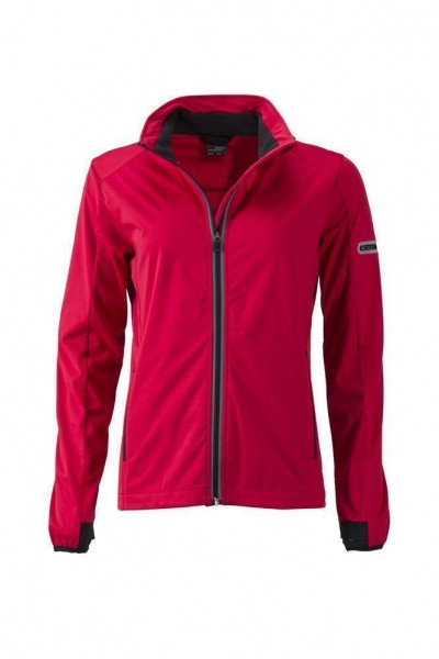 Ladies&#039; Sports Softshell Jacket JN1125, light-red/black