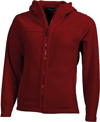 Girly Microfleece Jacket Hooded, Jacken, red