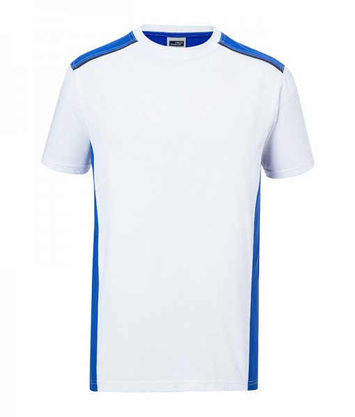 Men&#039;s Workwear T-Shirt - COLOR - JN860, white/royal