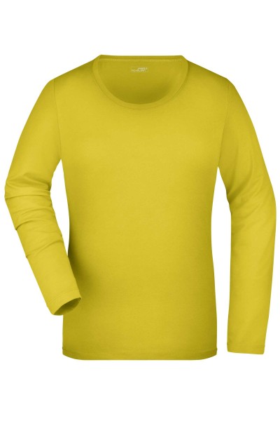 Ladies&#039; Stretch Shirt Long-Sleeved JN927, yellow