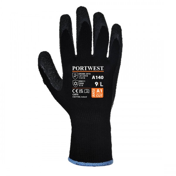 Thermo Grip Handschuh, A140, Schwarz
