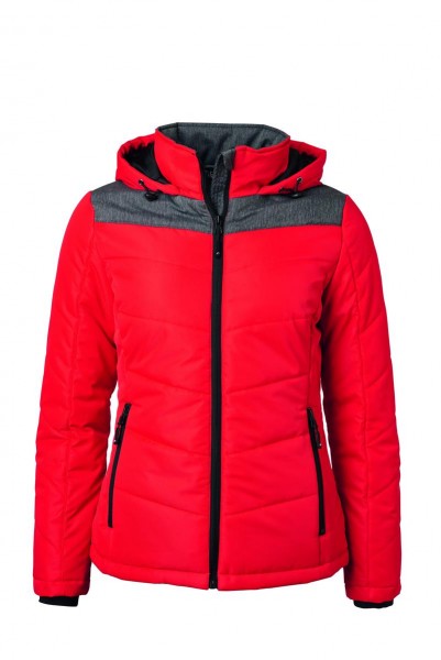 Ladies&#039; Winter Jacket JN1133, red/anthracite-melange