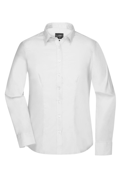 Ladies&#039; Shirt Longsleeve Micro-Twill JN681, white