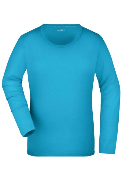 Ladies&#039; Stretch Shirt Long-Sleeved JN927, turquoise