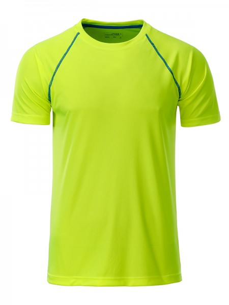 Men&#039;s Sports T-Shirt JN496, bright-yellow/bright-blue