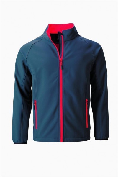 Men&#039;s Promo Softshell Jacket JN1130, iron-grey/red