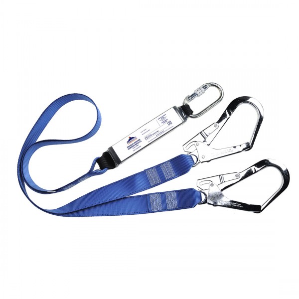 Doppeltes Haltelband mit Bandfalldämpfer aus Polyestergewebe , FP51, Royal Blau