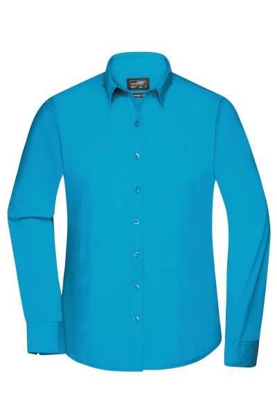 Ladies&#039; Shirt Longsleeve Poplin JN677, turquoise