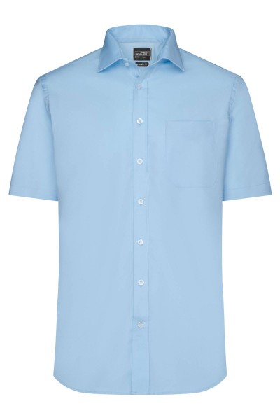 Men&#039;s Shirt Shortsleeve Micro-Twill JN684, light-blue