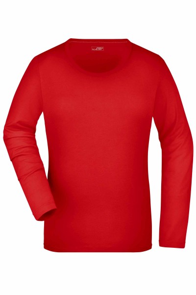 Ladies&#039; Stretch Shirt Long-Sleeved JN927, red