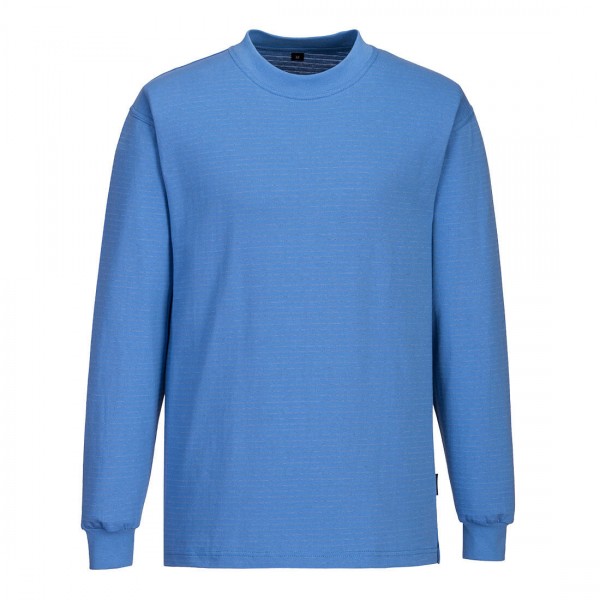Antistatisches ESD-Langarm-T-Shirt, AS22, Hamilton Blau