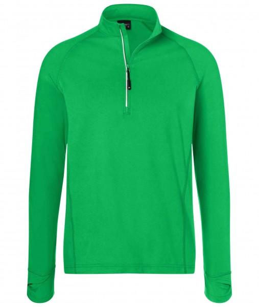 Men&#039;s Sports Shirt Half-Zip JN788, fern-green