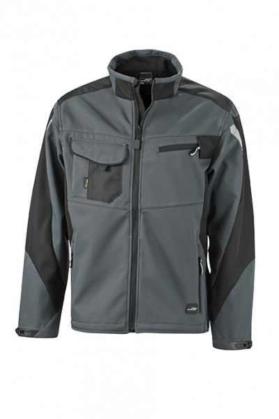 Workwear Softshell Jacket - STRONG - JN844, carbon/black