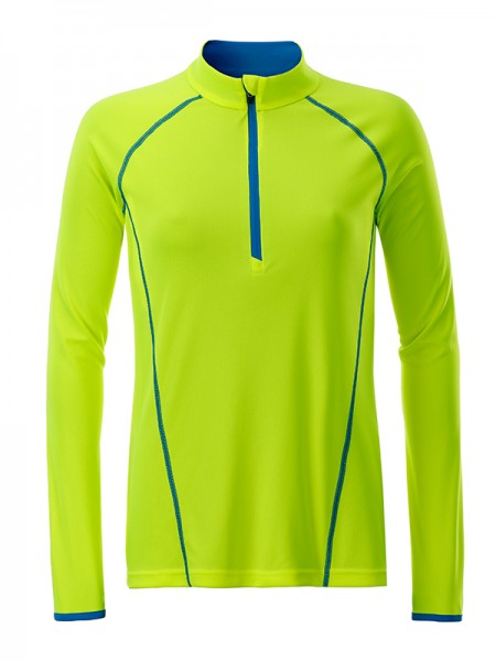 Ladies&#039; Sports Shirt Longsleeve JN497, bright-yellow/bright-blue