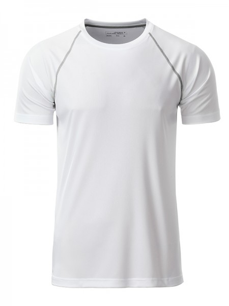 Men&#039;s Sports T-Shirt JN496, white/silver