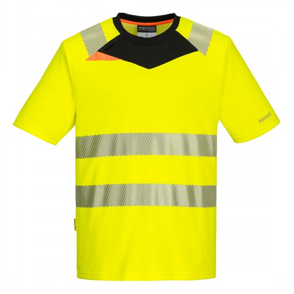 DX4 Warnschutz T-Shirt, DX413, Gelb/Schwarz