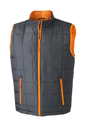 Men&#039;s Padded Light Weight Vest JN1037, carbon/orange