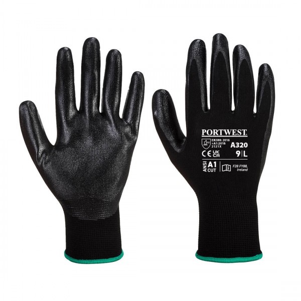 Dexti-Grip Handschuh, A320, Schwarz
