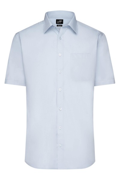 Men&#039;s Shirt Shortsleeve Poplin JN680, light-blue
