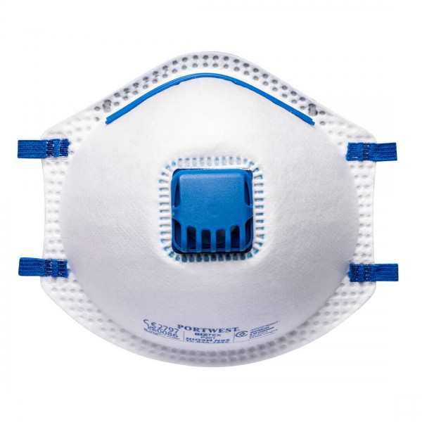FFP2 Feinstaubmaske mit Ventil, P201, Weiß