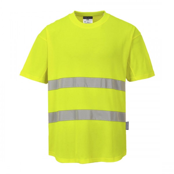 Netz-T-Shirt, C394, Gelb