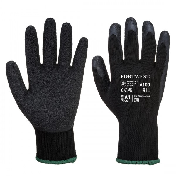 Grip Latex-Handschuh, A100, Schwarz