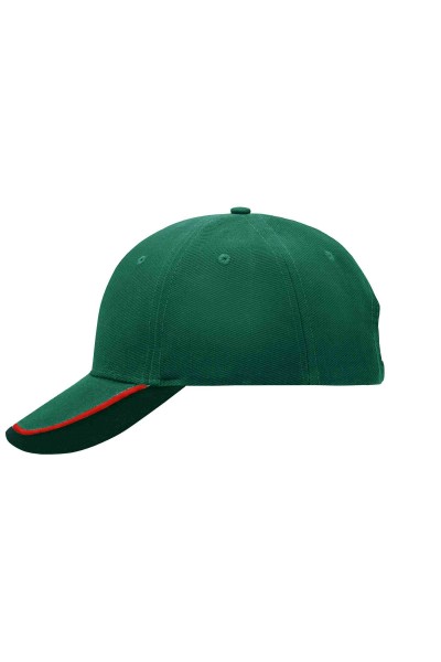 Half-Pipe Sandwich Cap, dark-green/red/dark-green, MB049, one size