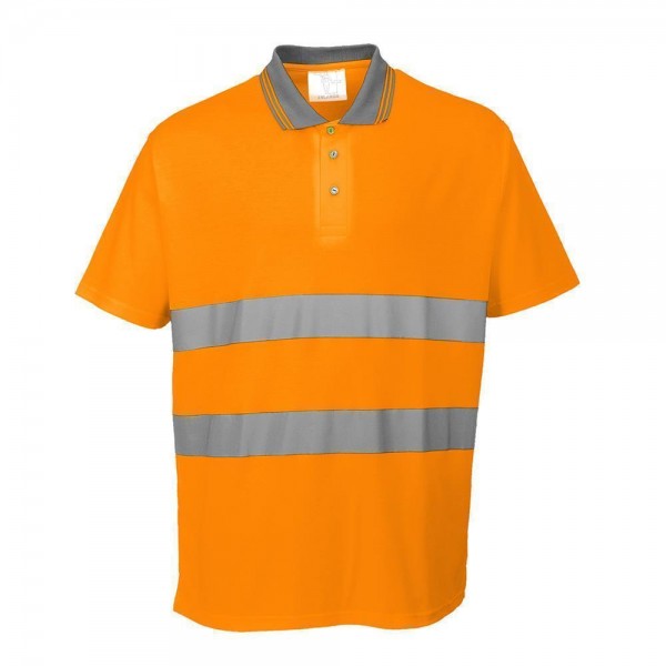 Baumwoll Komfort Poloshirt , S171, Orange