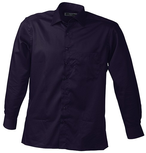 Men&#039;s Business Shirt Long-Sleeved, Hemden/Blusen, aubergine