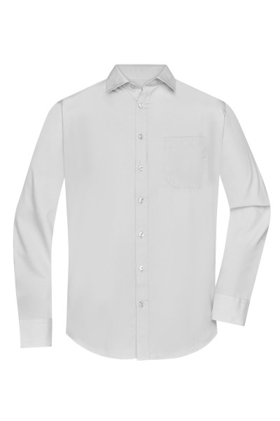 Men&#039;s Shirt Longsleeve Poplin JN678, light-grey