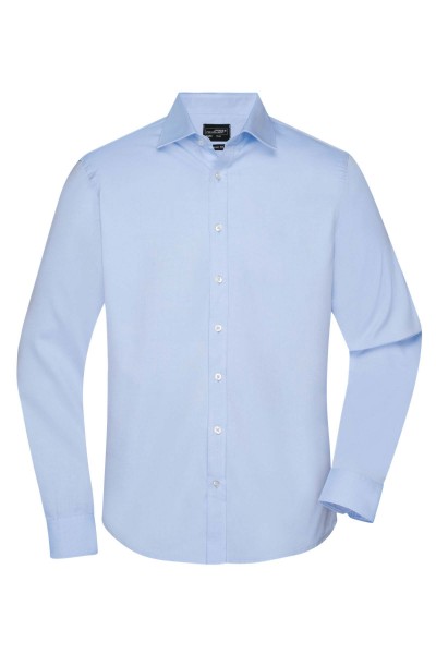 Men&#039;s Shirt Longsleeve Herringbone JN690, light-blue
