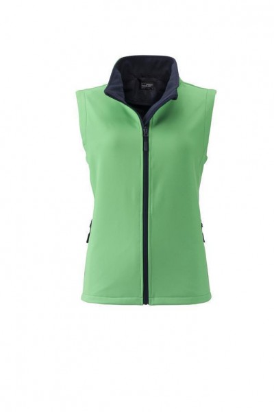 Ladies&#039; Promo Softshell Vest JN1127, green/navy