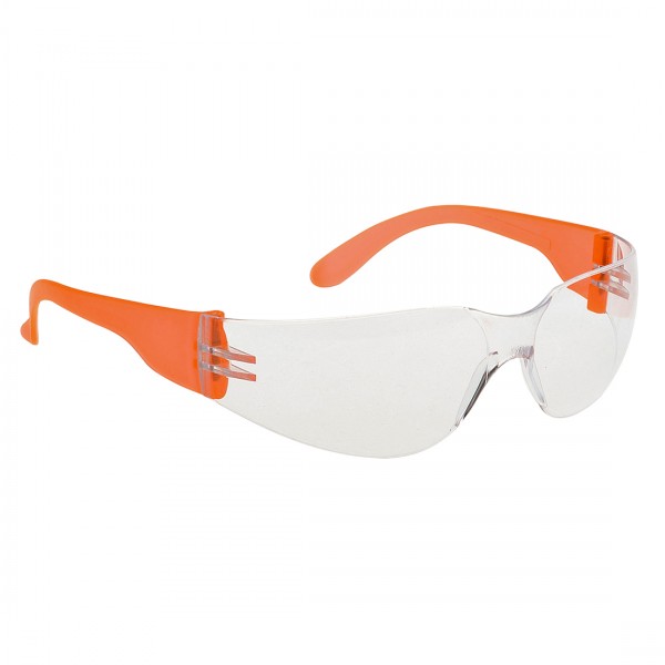 Rundum Schutzbrille, PW32, Clear/Orange Hi-Vis