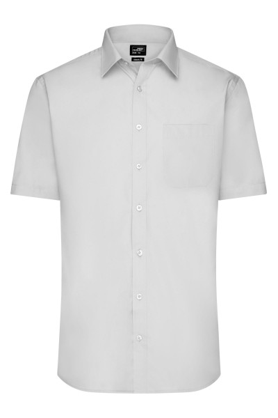 Men&#039;s Shirt Shortsleeve Poplin JN680, light-grey